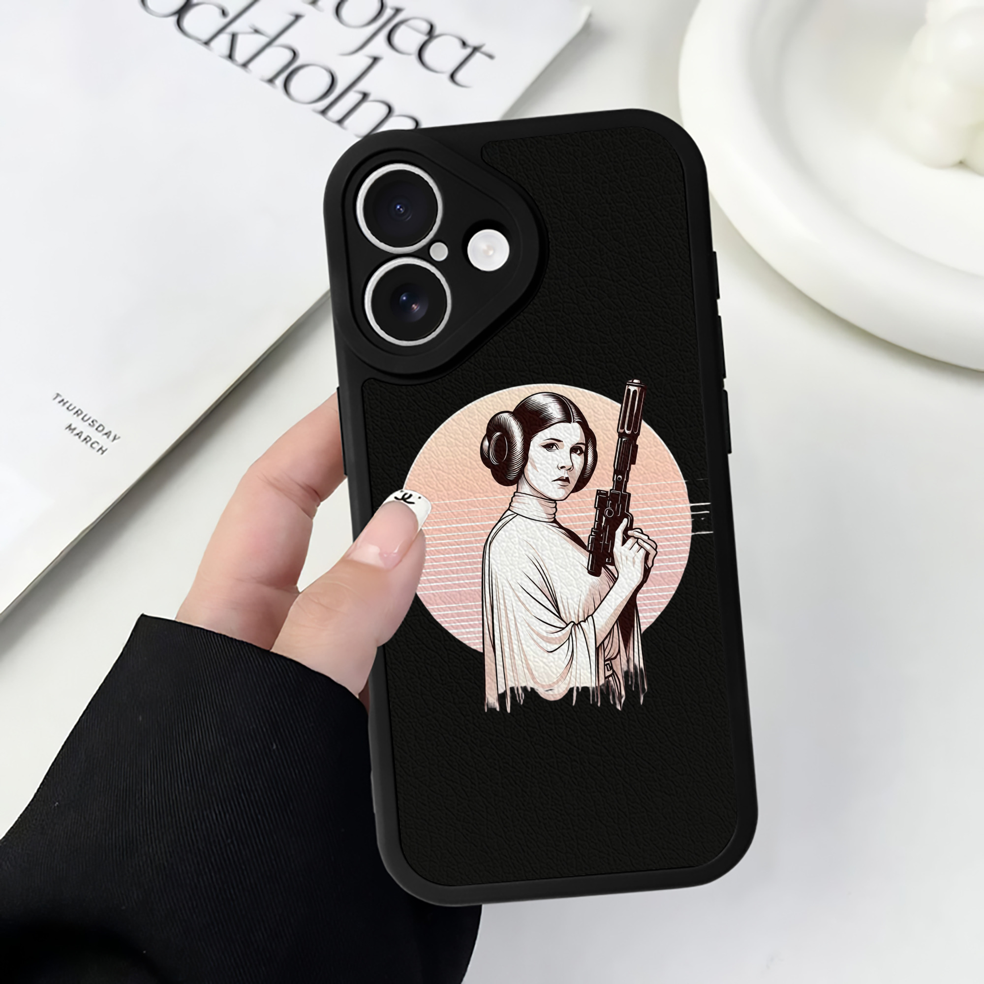 （画像用） スター・ウォーズ Star Wars 【iPhone 16シリーズ対応】シリコンスマホケース（レザー調） 材質：シリコン